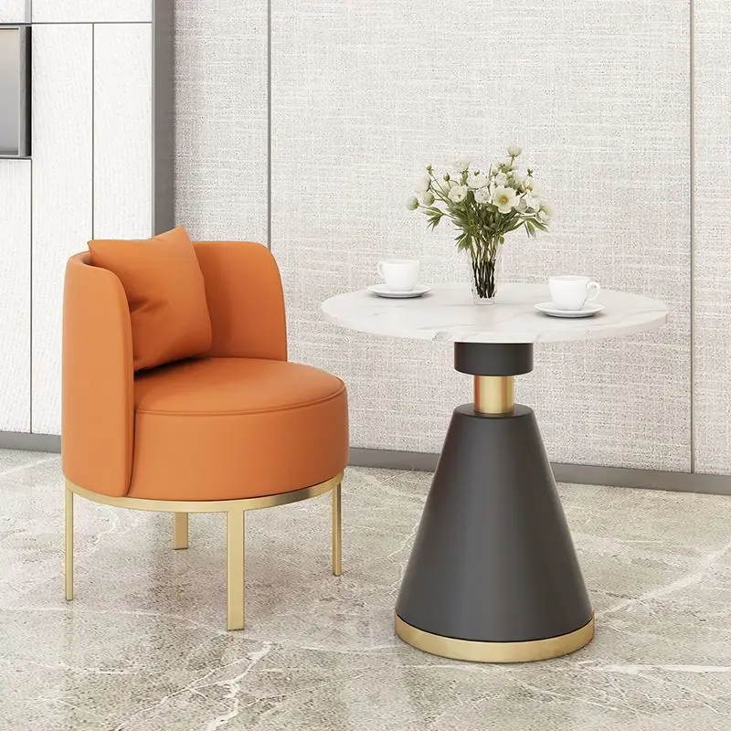 Modern light luxury single sofa leisure hotel rest area business sales office reception and negotiation table and chair combinat