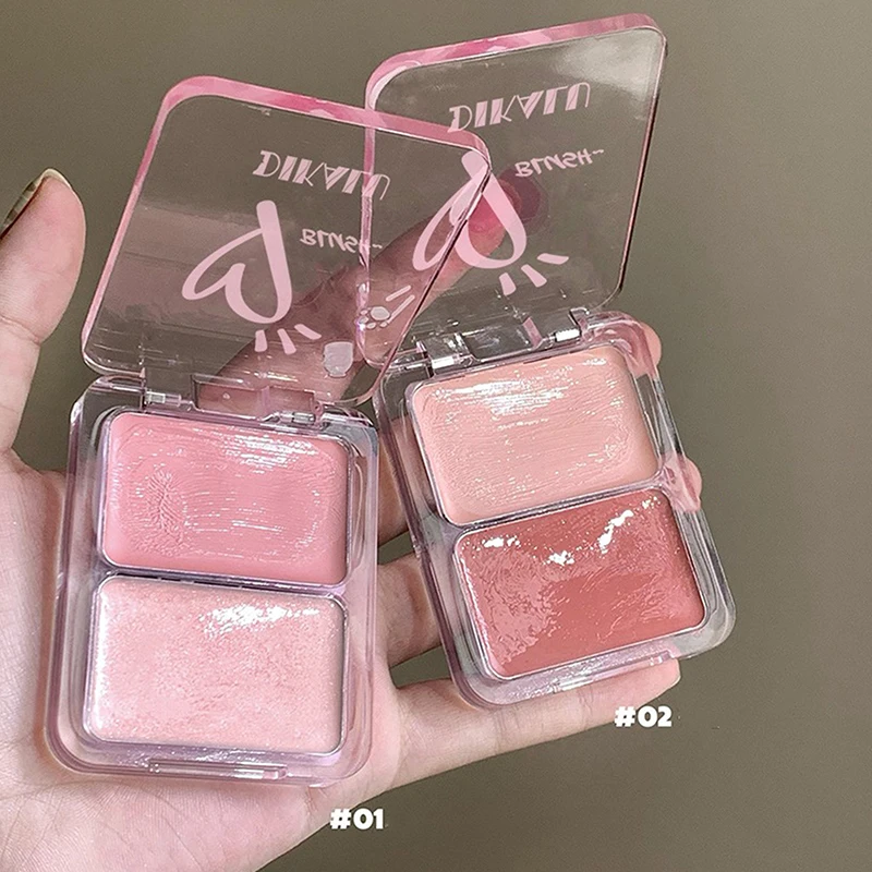 DIKALU Water Light Blush Cream Long Lasting Waterproof Cheek Tint Face Contouring Makeup Milk Tea Color Hydrating