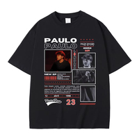 Trend Rapper Paulo Londra Homerun Album T-shirts Mens Women Fashion Hip Hop Oversized T Shirt Casual Cotton Short Sleeve T-shirt