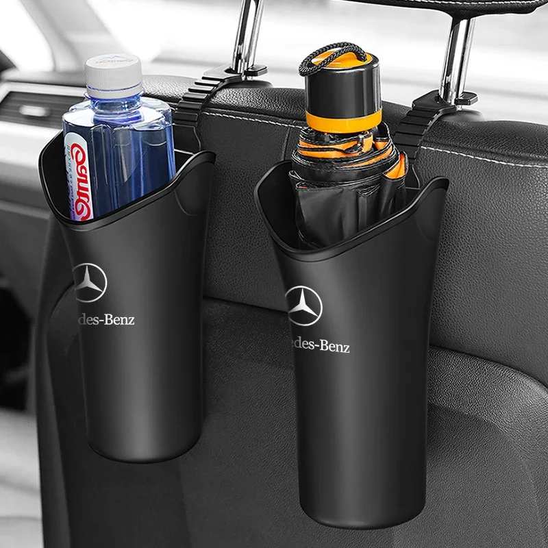 Car Storage Box Umbrella Garbage Organizer Bucket Car Styling For Mercedes Benz W211 W203 W204 W210 W124 AMG W202 CLA W212 W220