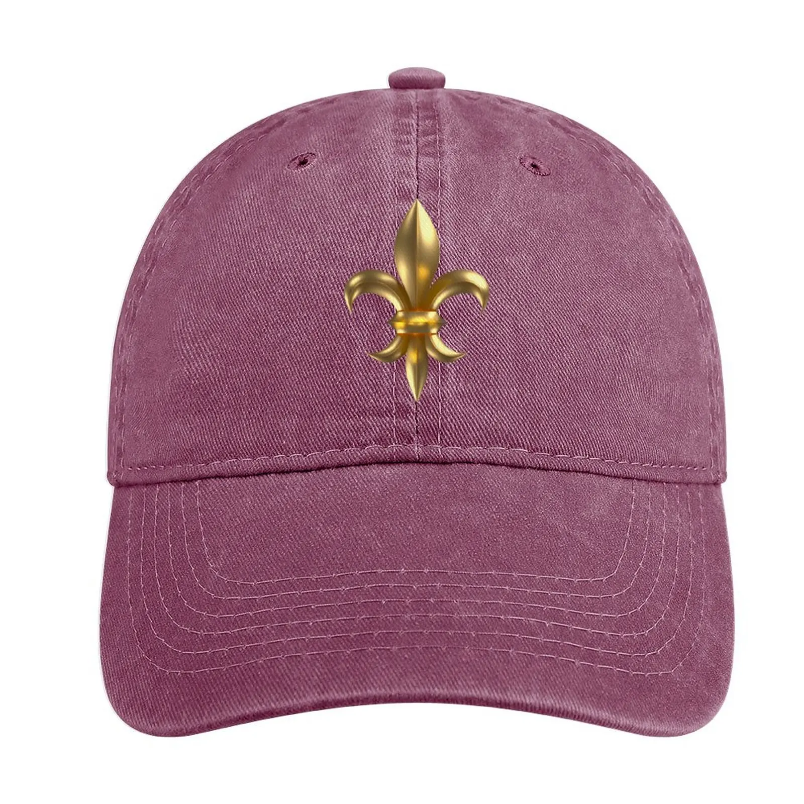 

Fleur de Lys / Fleur de Lis 3D gold look Cowboy Hat funny hat Trucker Cap Beach Women'S Hats Men'S