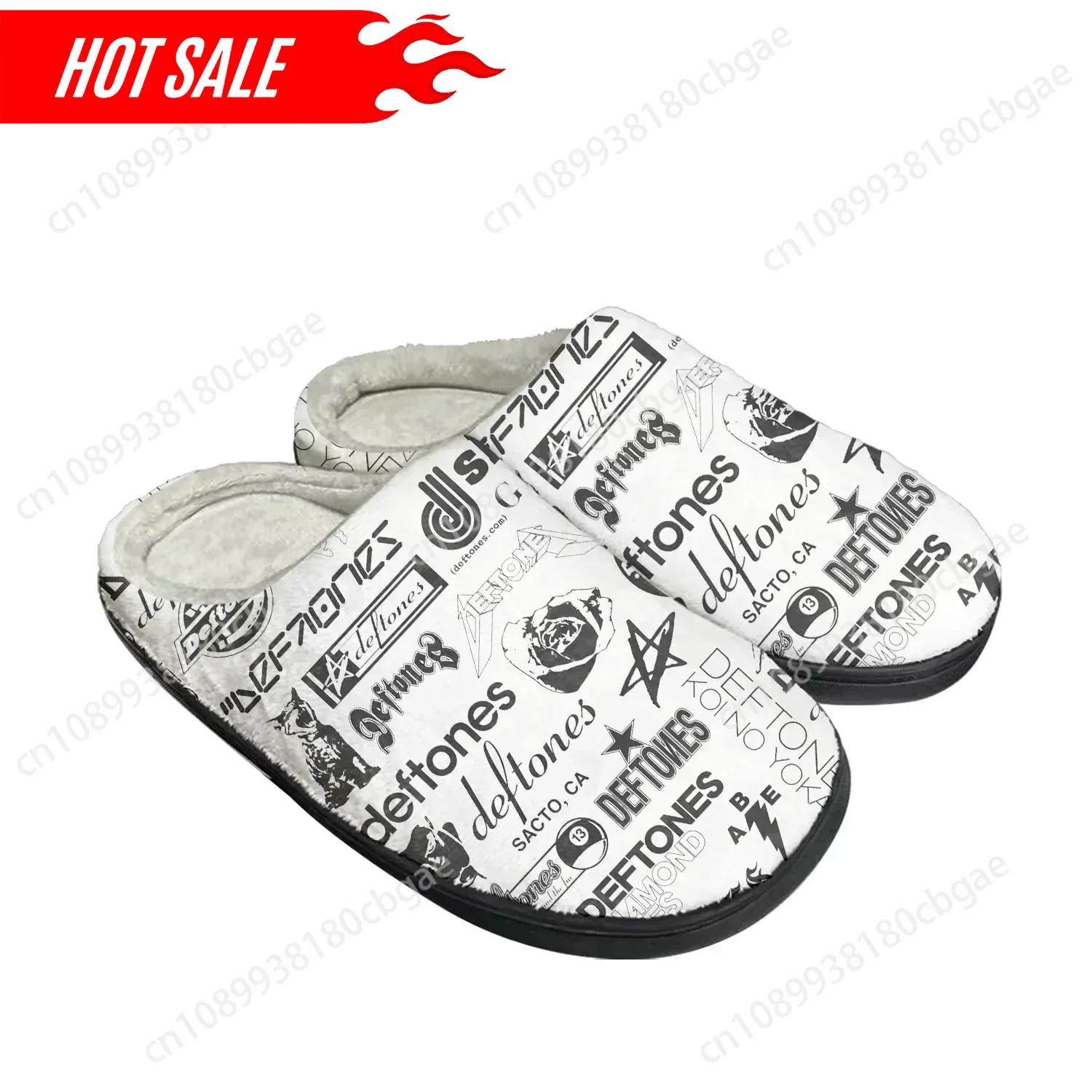 

Deftones Metal Art Rock Band Home Cotton Custom Slippers Mens Womens Sandals Plush Bedroom Casual Keep Warm Shoe Thermal Slipper