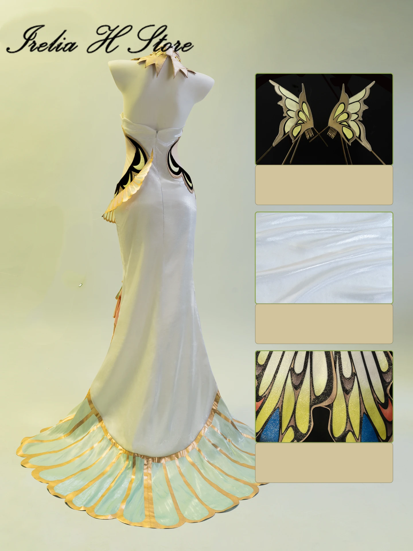 Irelia H CC من CG C C أزياء تنكرية للنساء مجموعة فراشة أنيمي cc فستان كيمونو نسائي