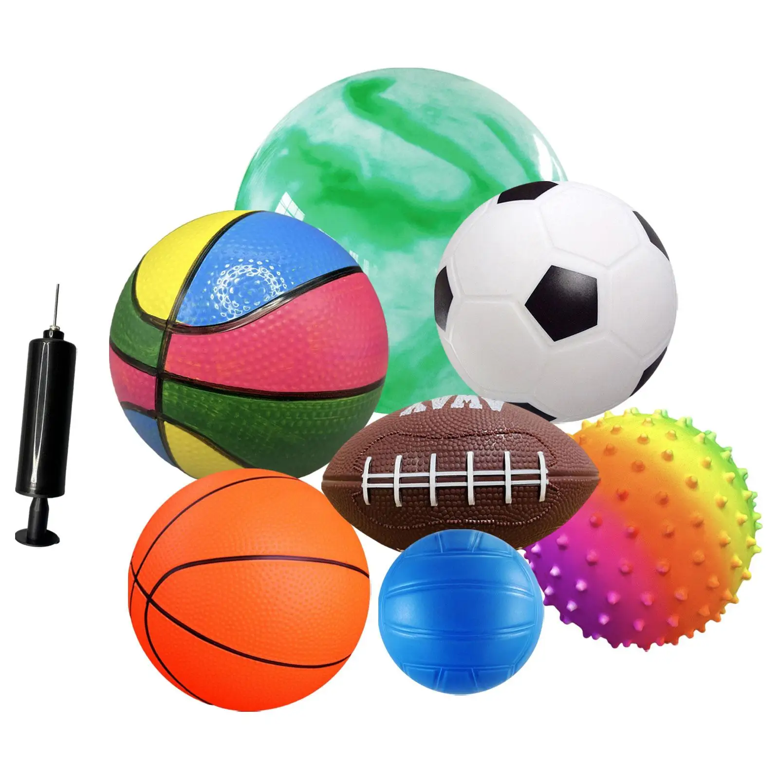 7x Children Toy Balls Lightweight Indoor Outdoor Play Football Sports Balls