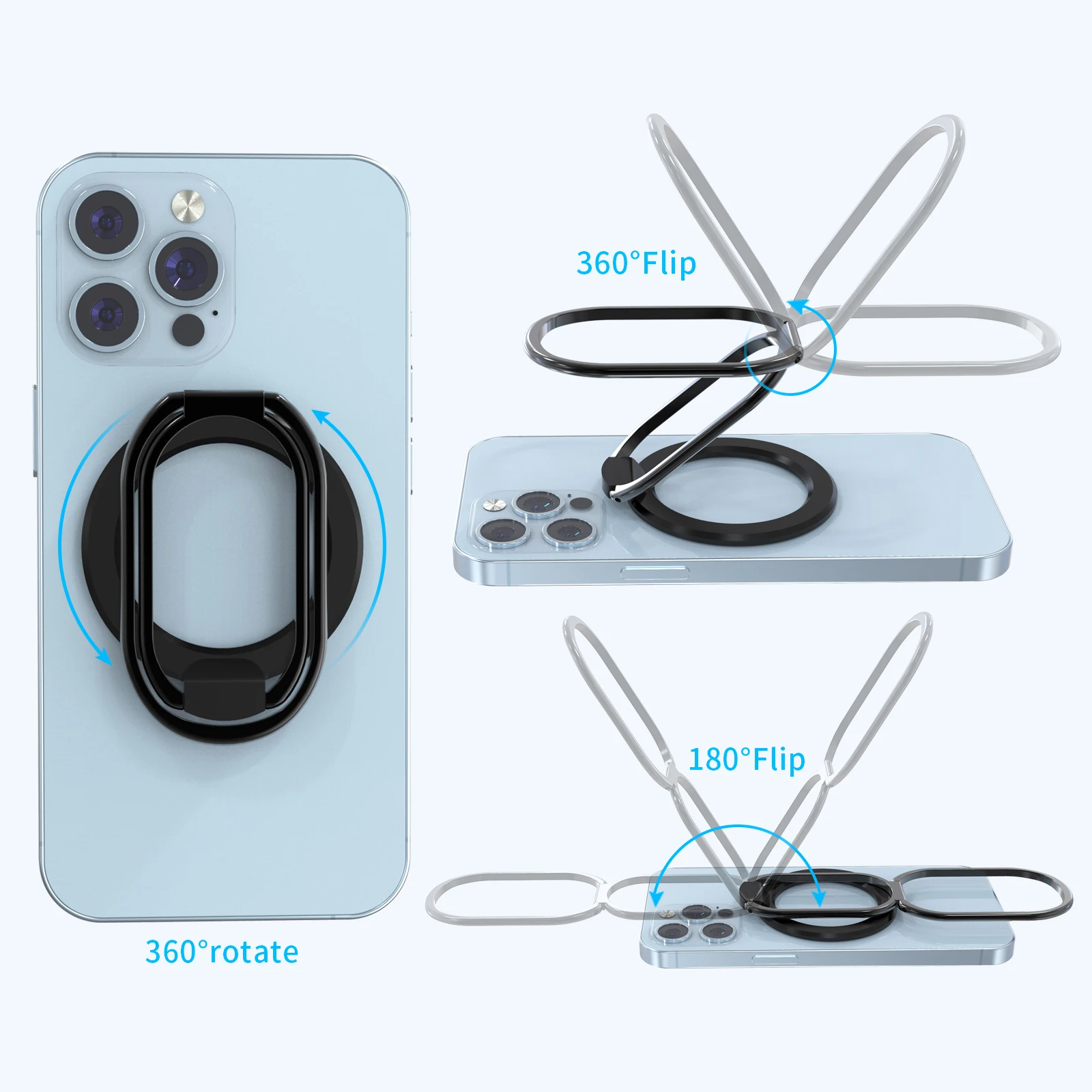 ที่วางโทรศัพท์แม่เหล็กสําหรับ Magsafe iPhone 16 15 สมาร์ทโฟนแบบพับได้ดูดเดสก์ท็อปขายึดสําหรับ HUAWEI Xiaomi Samsung