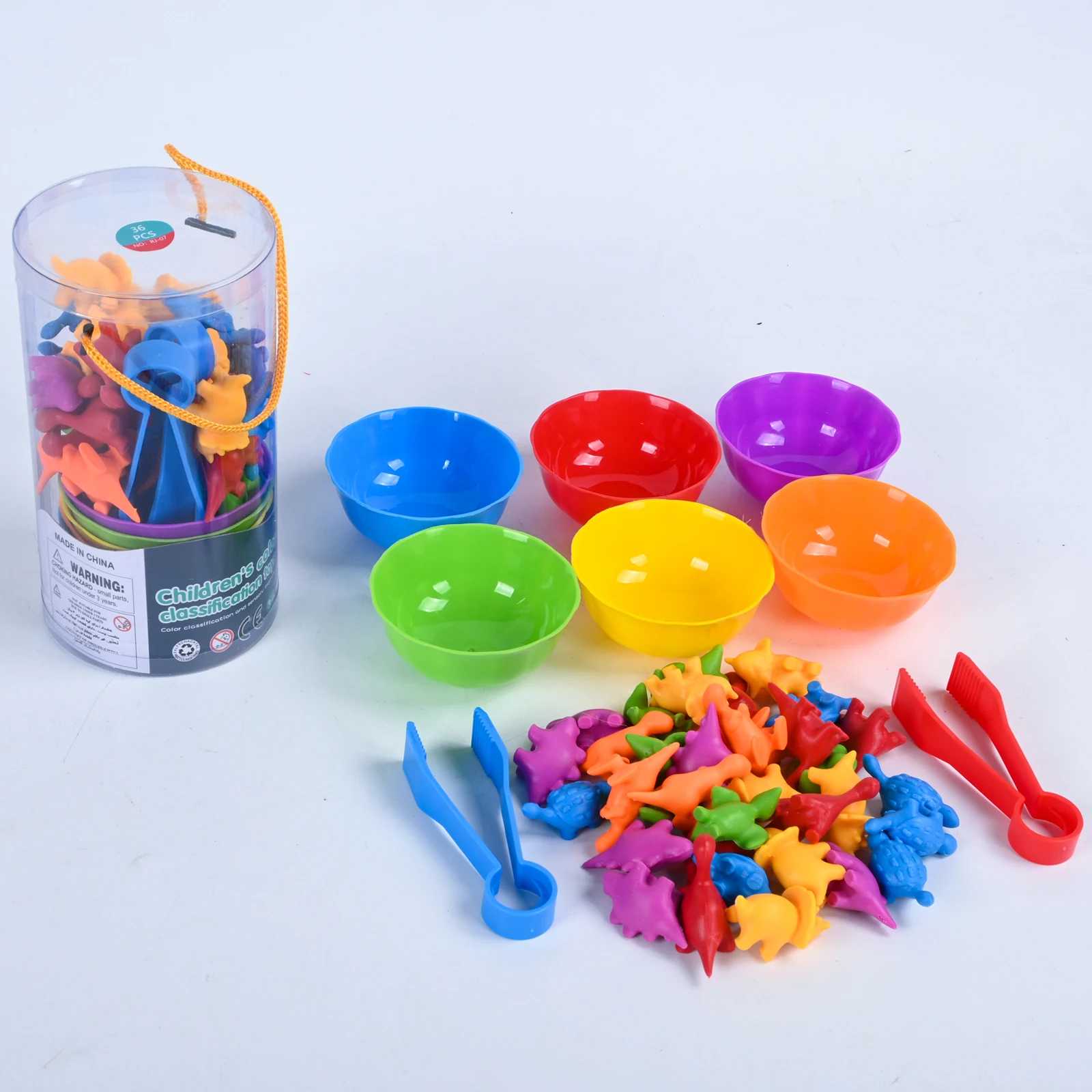 Materiał Montessori Tęcza Liczenie Zwierzęta Zabawka matematyczna Klasyfikacja kolorów zwierząt Gra dopasowująca Edukacja dzieci Zabawka sensoryczna