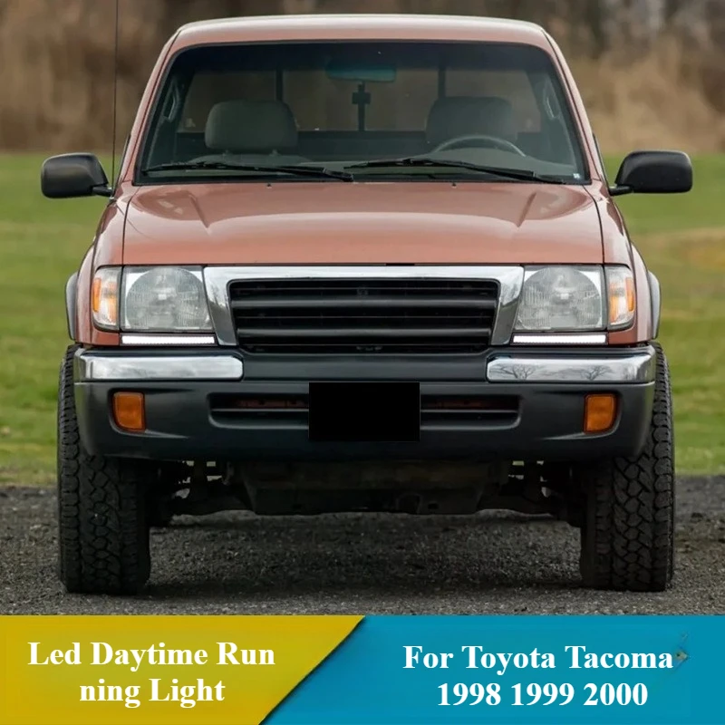 لتويوتا تاكوما 1998 1999 2000 Led النهار تشغيل ضوء الضباب مصباح المصباح شرائط الزخرفية الأبيض DRL ديناميكية بدوره إشارة #2
