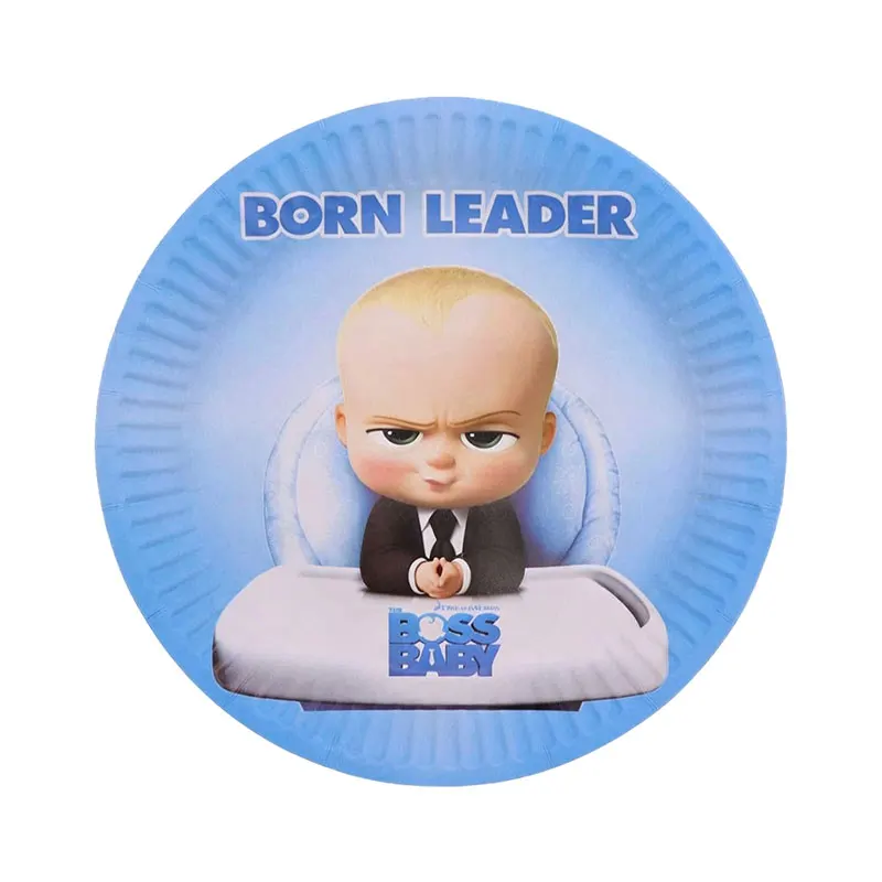 Blaues Little Executive Baby B-BOSSED Duschparty-Dekorationsset mit Einwegteller, Bechern, Servietten, Banner und Ballons für Geburtstagsfeiern – Detail 13