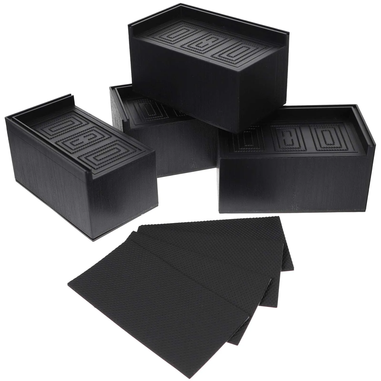 

4 Pcs Heightening Pads Furniture Feet Riser Table Rubber Risers Leg Levelers Legs