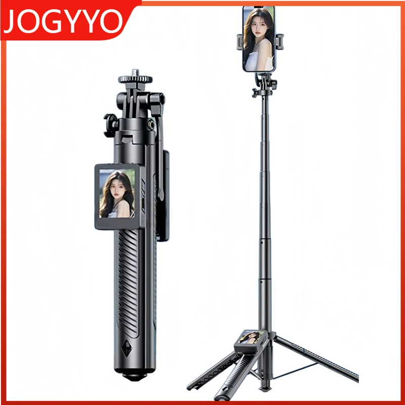 

2in1 Selfie Stick Tripod Screen Sharing Device with Remote Aluminum Alloy Phone Tripod Bluetooth Remote and 270°Rotation Stand