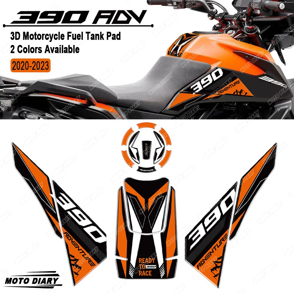 For KTM 390 ADVENTURE 390adv 2020-2023 Fuel Tank Pad Sticker 3D Gas Oil Protection Decals Waterproof