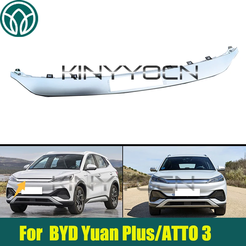 

Front Bumper Hood Grille Panel For BYD Yuan Plus/ATTO 3 Front Bumper Decorative Strip Panel Cover