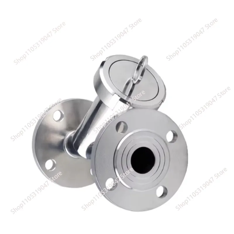 Flanged Y-type filter purification sanitary grade 304 stainless steel 316L oblique flange pipe