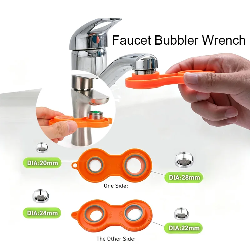 Chave de borbulhador de torneira, aerador de saída de água, chave universal, bico de torneira, filtro, ferramenta de reparo, substituição, ferramenta de desmontagem spanne