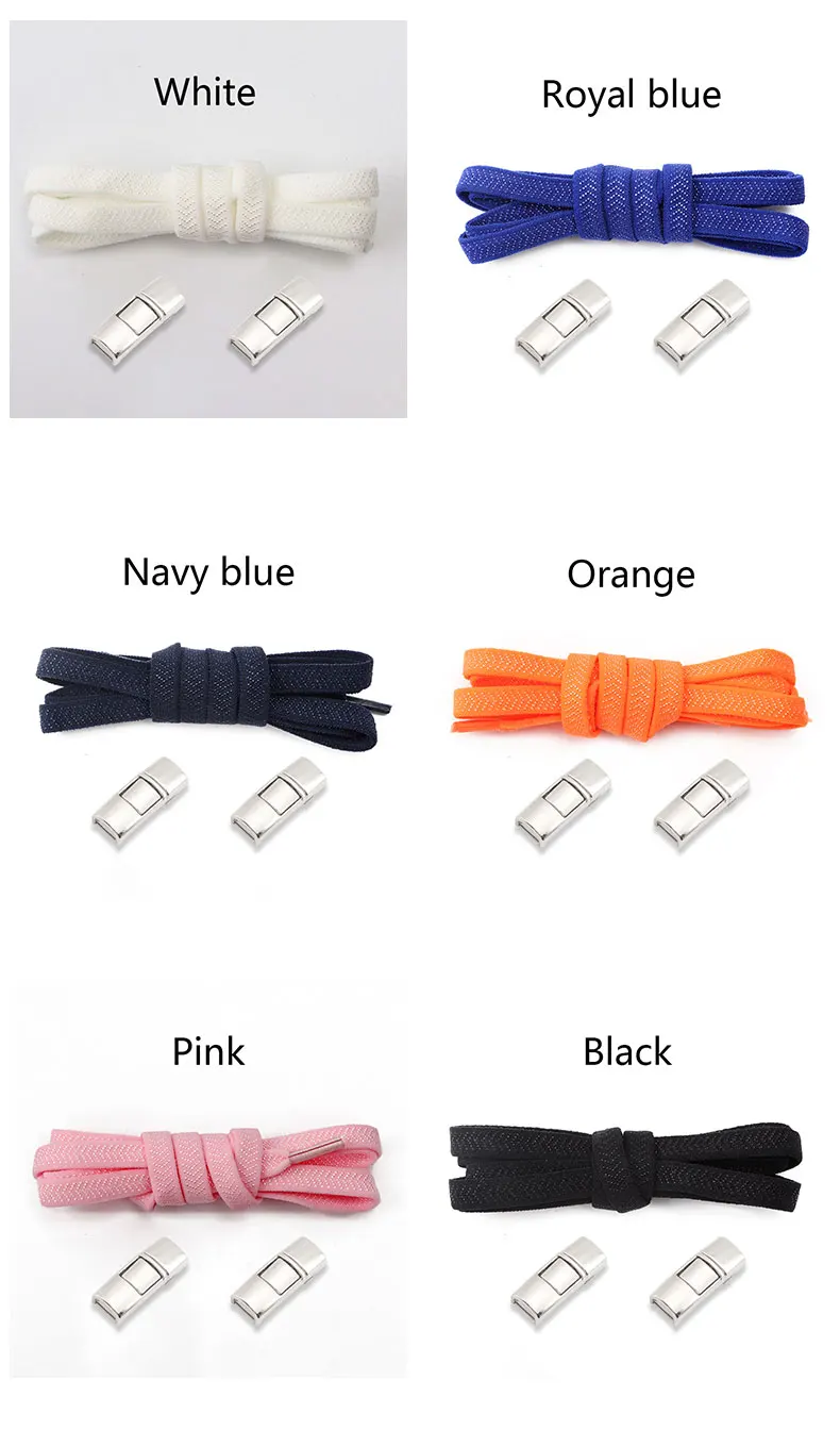 2023 Insert Lock Schnürsenkel ohne Krawatten Sport elastische Schnürsenkel 8 mm dicke Flats ohne Krawatte Schnürsenkel Kinder Erwachsene Laufen Schnürsenkel NEU – Detail 9