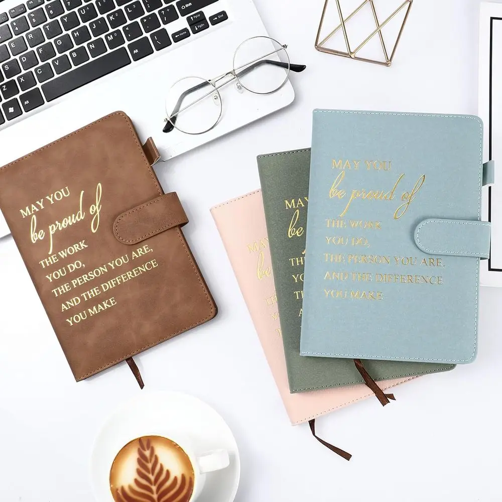 Set of 20 Premium A5 Leather Notebooks - Proud Work Journals for Team, Teachers, and Volunteers: Bulk Thank You Gifts