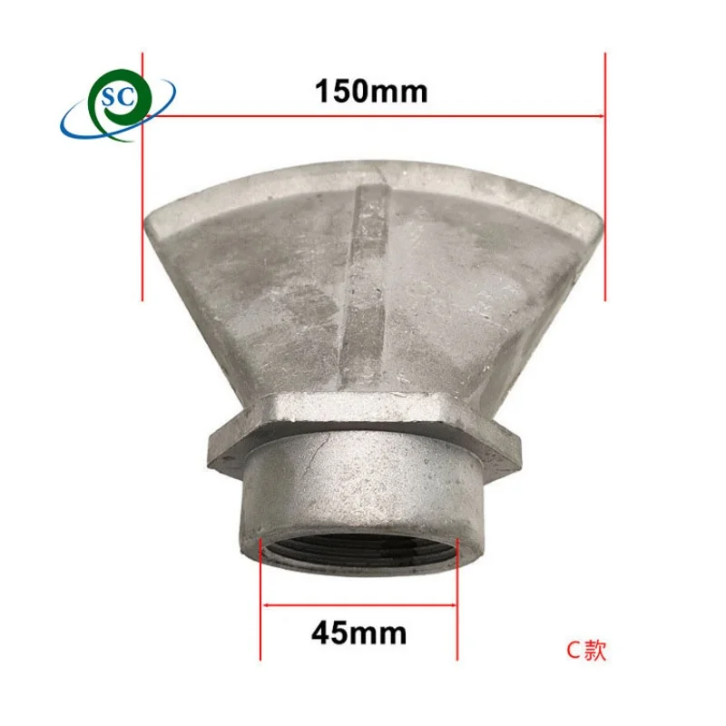 2inch Sprinkler water truck nozzle head duck mouth fan nozzle water spray nozzles high pressure road sweeping duckbill sprayer