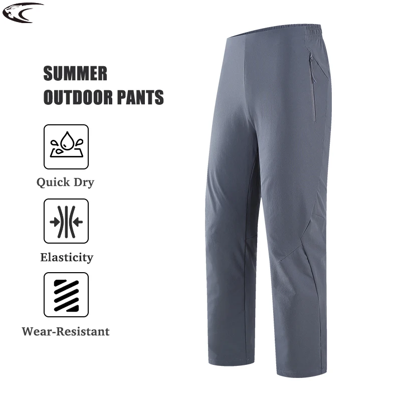 

LNGXO Men's Women's Quick Dry Hiking Pants Unisex Climbing Trekking Mountaineering Trousers Summer Elastic Waterproof Pants