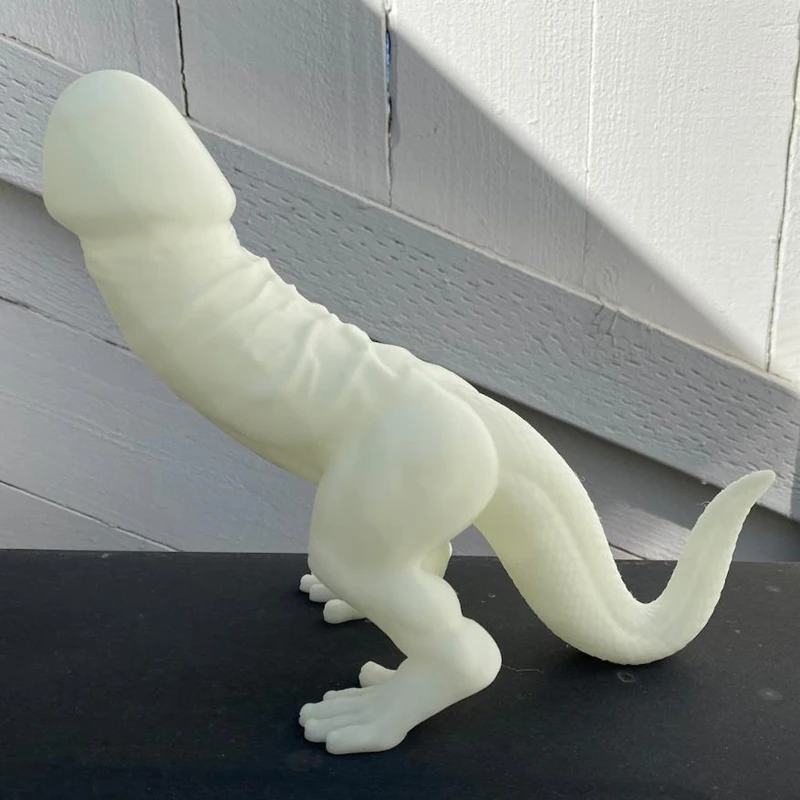 Im Dunkeln leuchten! Dino-dick dicka saurus rex bachelorette party geschenk lustiger streich grün und blau leuchten