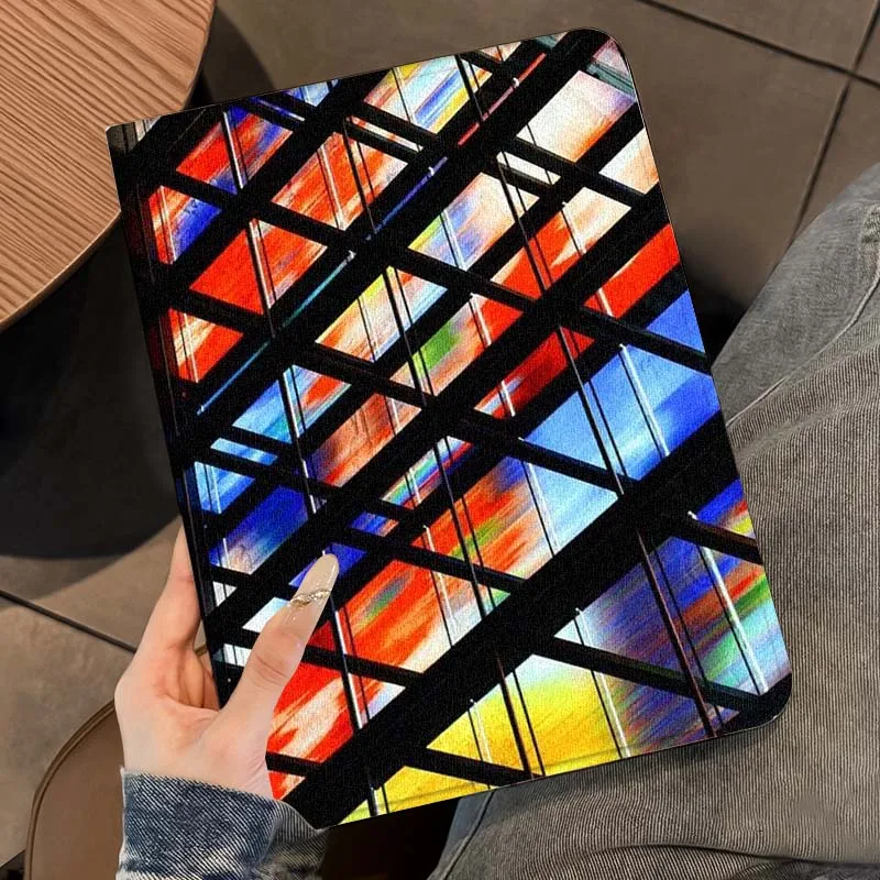 حافظة فنية بتصميم نمط ملون لجهاز iPad Pro Air Mini 1 2 3 4 5 6 7th 8th 9th 10th 11th 10.2 9.7 10.5 10.9 11 12.9 حافظة كمبيوتر لوحي #5