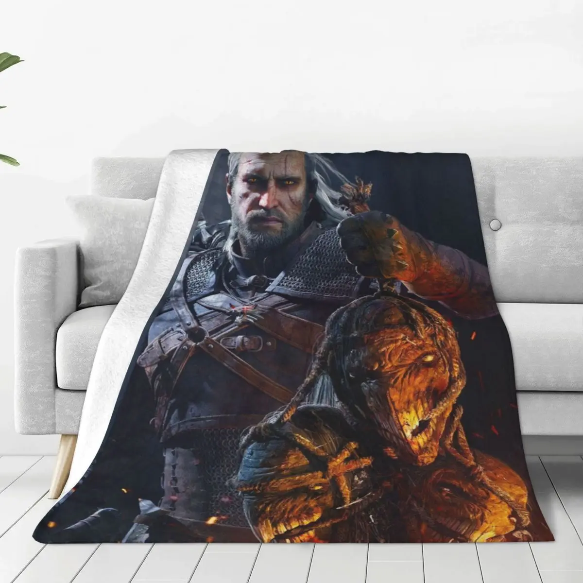 The W-Witcher Blanket Game Wild Hunt Travelling Flannel Bedding Throws Super Warm Outdoor Custom DIY Bedspread Gift