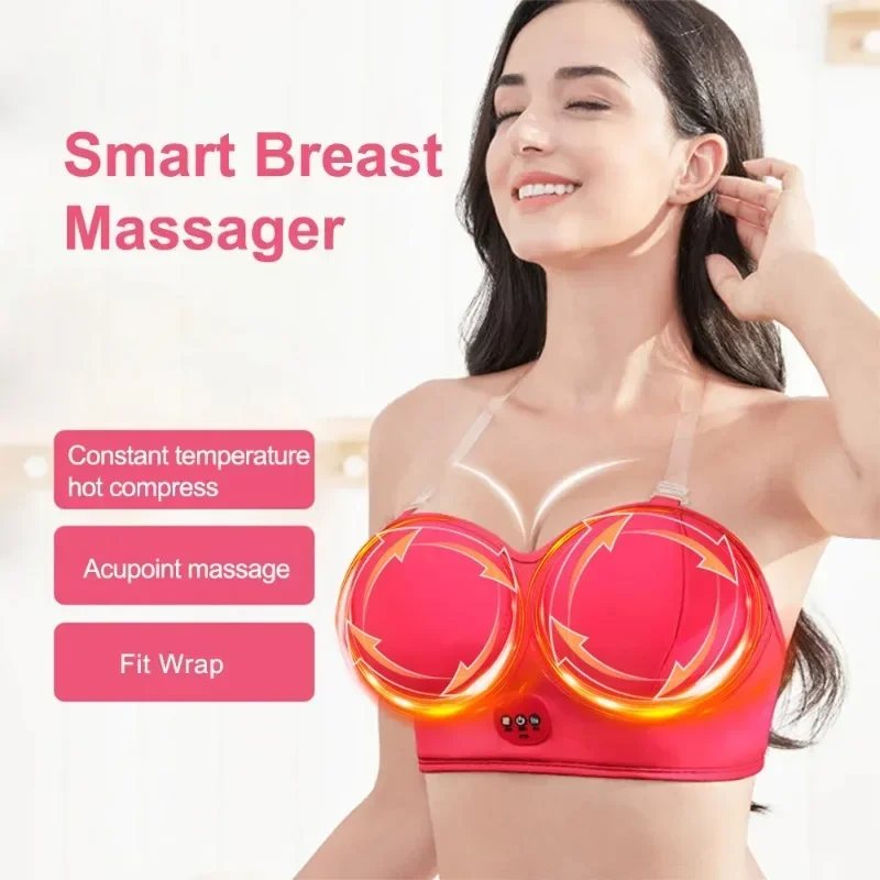 Electric Breast Massage Bra Infrared Vibration Heating Enlargement Stimulator Enhancer Massager The Circulation Relieve Breasts