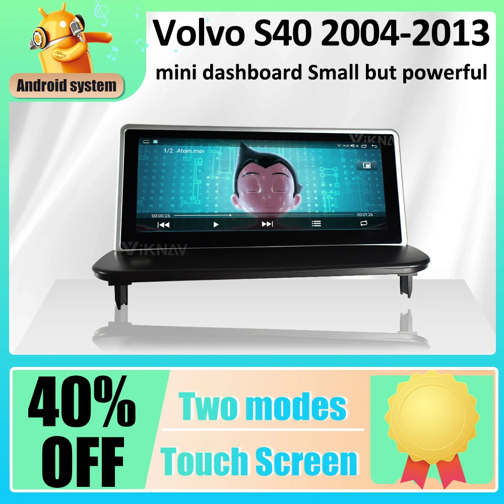 

Автомагнитола на Android для Volvo S40 2004-2011, управление рулевым колесом, Carplay, сенсорный экран 8,8 дюйма, GPS-навигация, видеоплеер