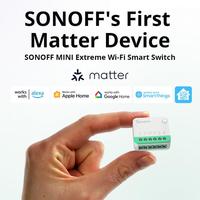 Sonoff Mini Extreme Wi-Fi smart switch remote control timing function Alexa Google Home Assistant Smartings Alice Apple Home