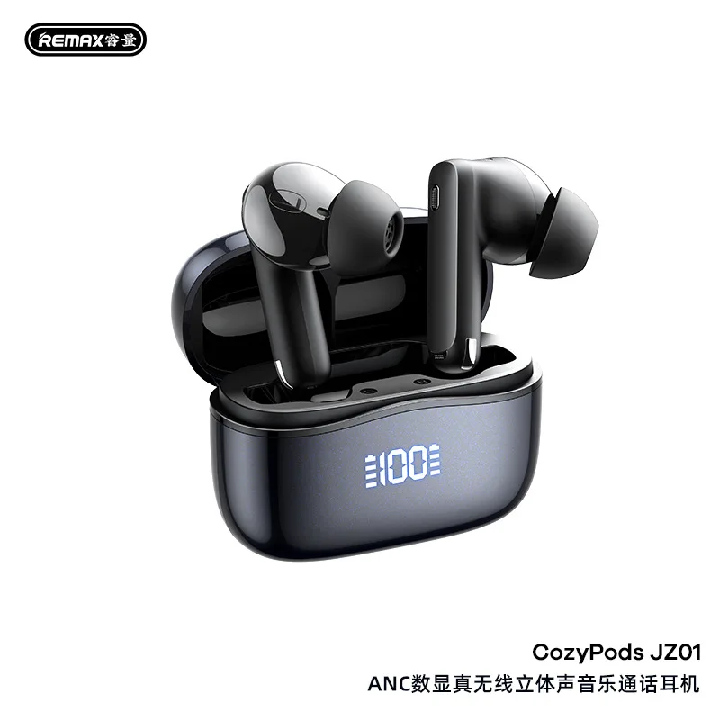 

REMAX CozyPods JZ01 ANC True Wireless Earbuds - Digital Display, 5.4 Bluetooth, 6H Playback, Dual Mic Clear Calls