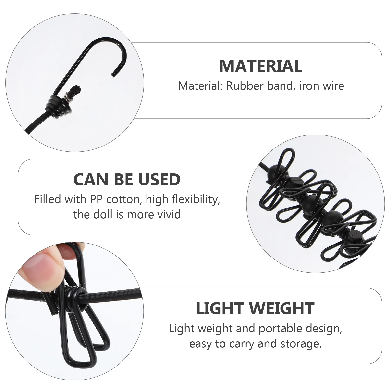 

2Pcs Positioning Buckles Clothesline Lightweight Portable for Travel Camping Outdoor Use Outdoor Clothesline