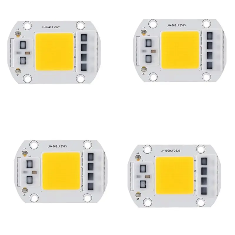 4X Warm White LED Bubles Energy Saving Chip High Voltage Light Source High Power LED Chip For Traffic Lighting 100W 220V