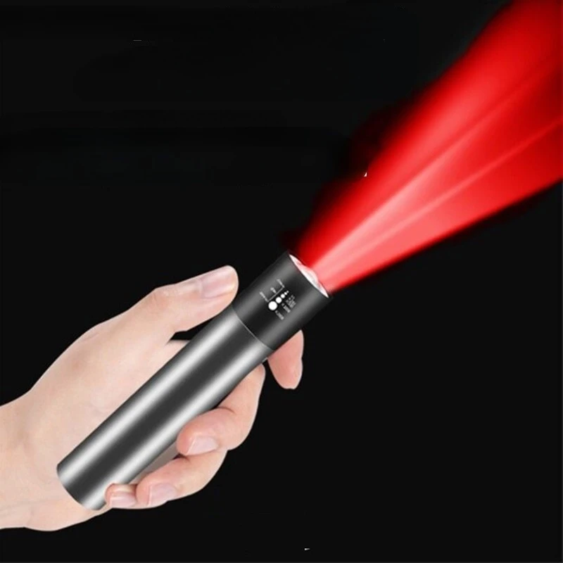 

LED670nm red light portable pen flashlight USB cable charging physical therapy to improve vision in the elderly