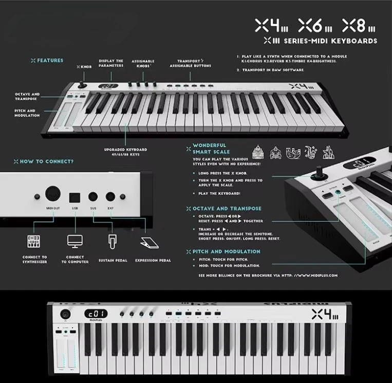 Keyboard Electronic USB MIDI Multifunction Piano  Professional Electronic Arranging Keyboard