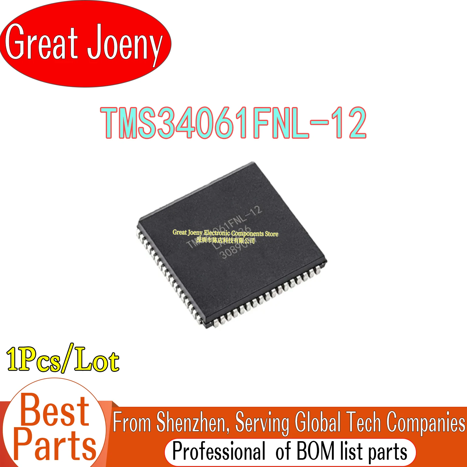 100% New Original TMS34061FNL TMS34061FNL-12 TMS34061 IC Chipset PLCC-68