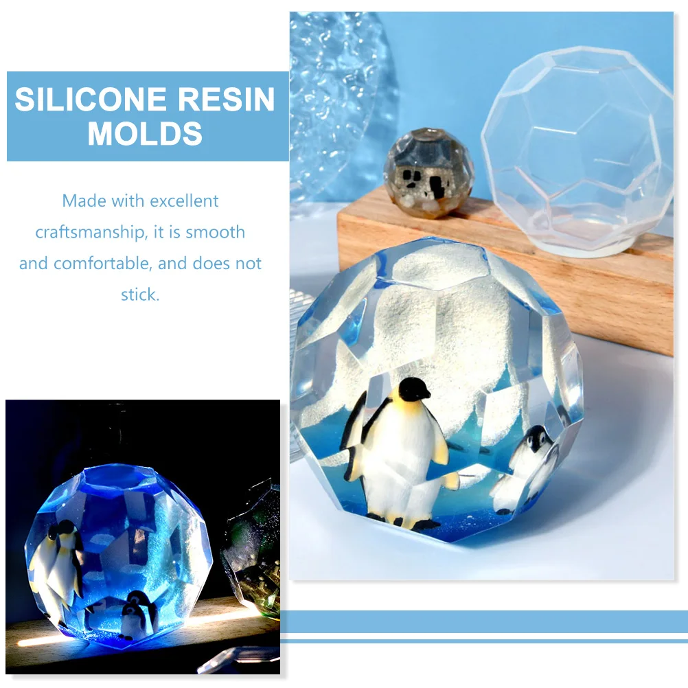 

6-gon Sphere Mold Hexagonal Flexible Silicone Molds Epoxy Resin Crafts Non-stick Durable Reusable Tear-resistant Easy Demold