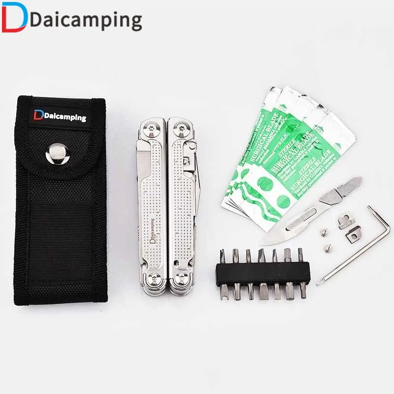 Daicamping DL302 Hand Multi Tool Multi-tool Sets Cutter Survival Pliers Multifunctional EDC Tools Folding Knife Multitools