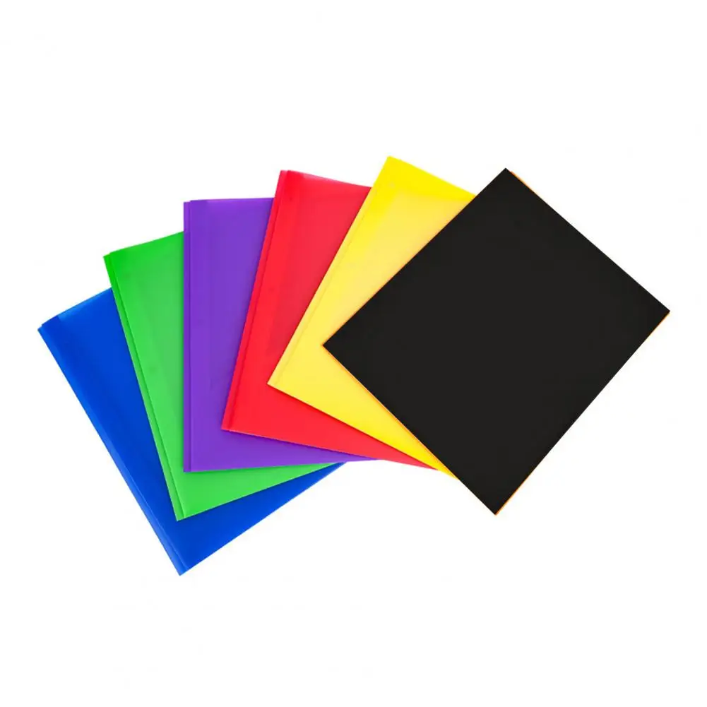 Easy to Clean Folder Waterproof Tear-resistant A4 Size File Folder with Pockets Prong Fasteners for Documents Organization