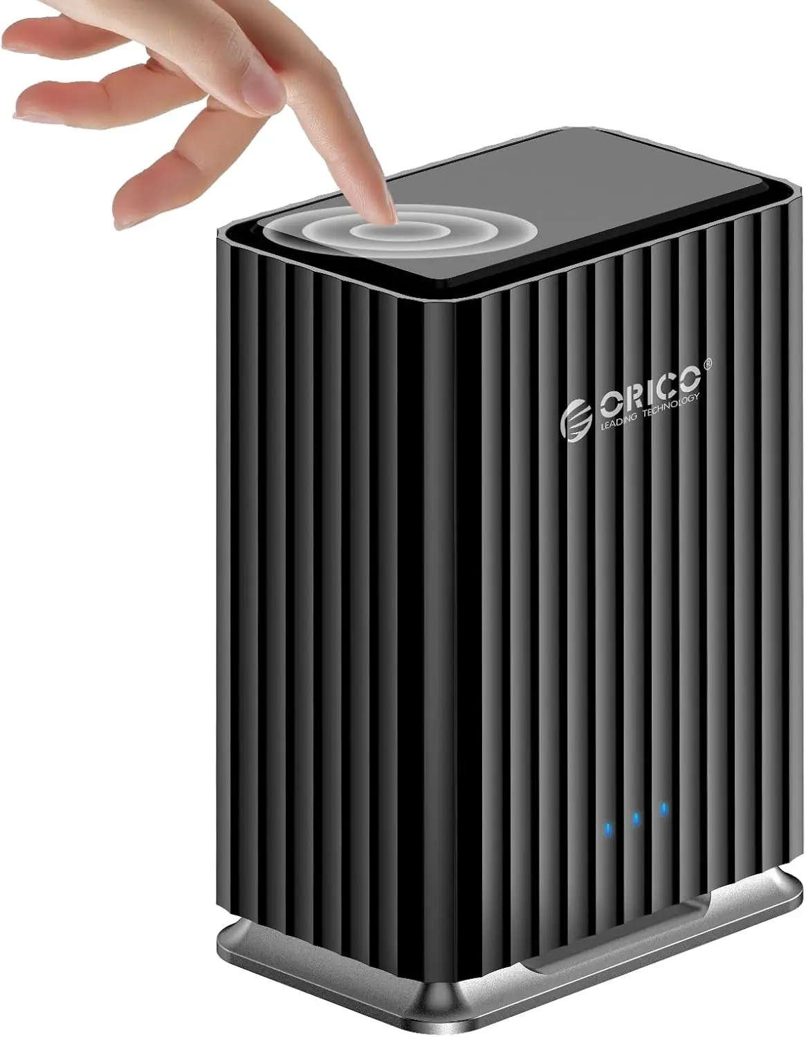 ORICO 2 Bay Festplattengehäuse, USB 3.1 Typ-C Werkzeugloses Externes HDD Gehäuse DAS mit 12V/4A Netzadapter für Persönliches Datenmanagement-9728