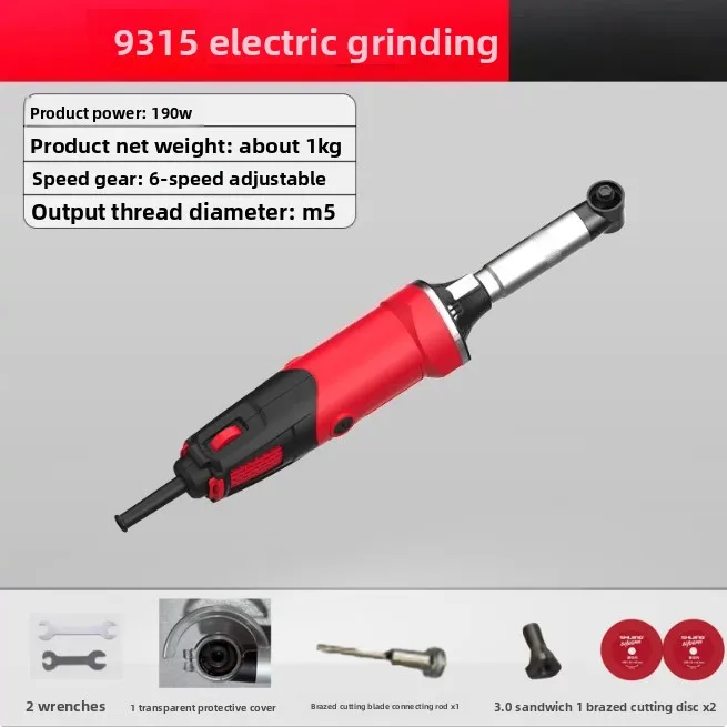 9315 Multifunctional Mini Electric Grinder Variable Speed Handheld Cutting Polishing Tool for Tile Wood