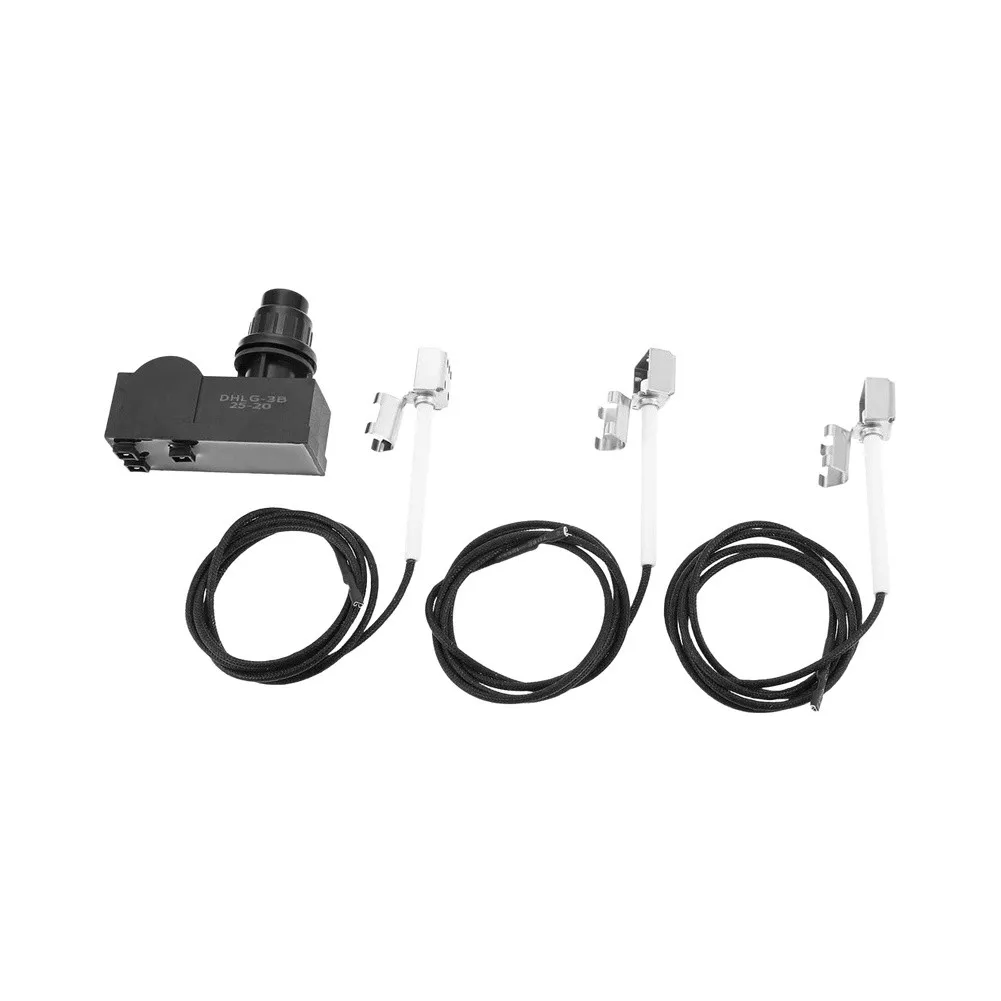 Electronic Ignition Module with Push Button and Wires for Gas Grill For Igniter Black Dimensions 6.5x2.9x7.8mm