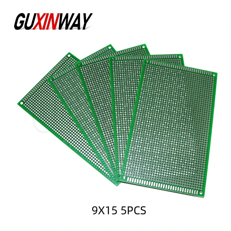 5Pcs 9X15cm Universal Double-Side Copper Prototype PCB For Arduino Projects