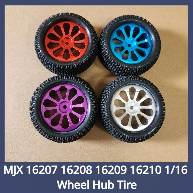 MJX 16207 16208 16209 16210 1/16 RC Car Spare Parts Modified Metal Off-road Rally Wheel Hub Tire