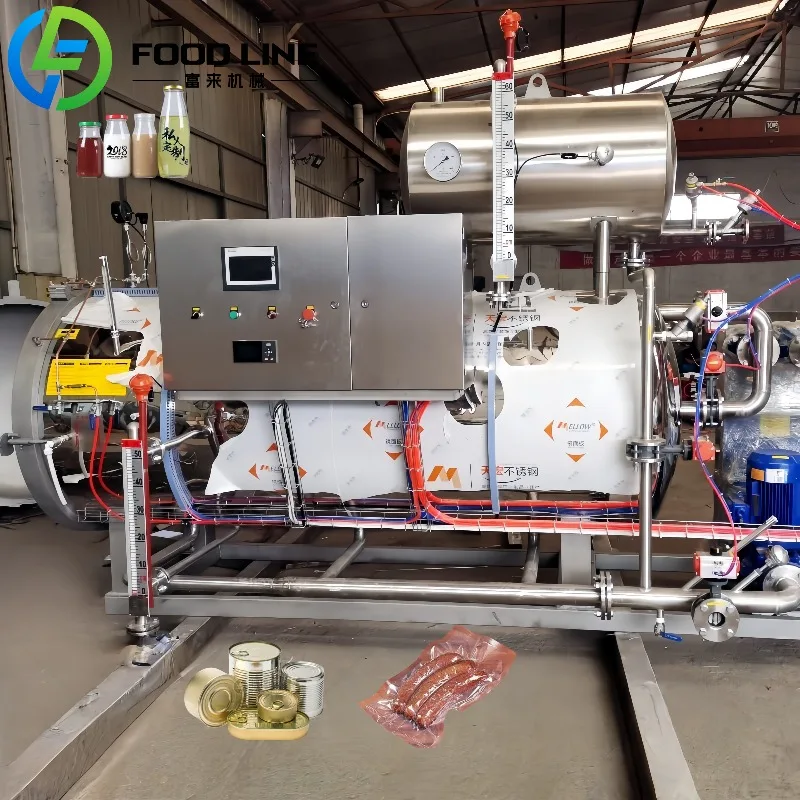Sterilizzatore commerciale ad alta temperatura Attrezzatura per storta di livello industriale per la lavorazione degli alimenti