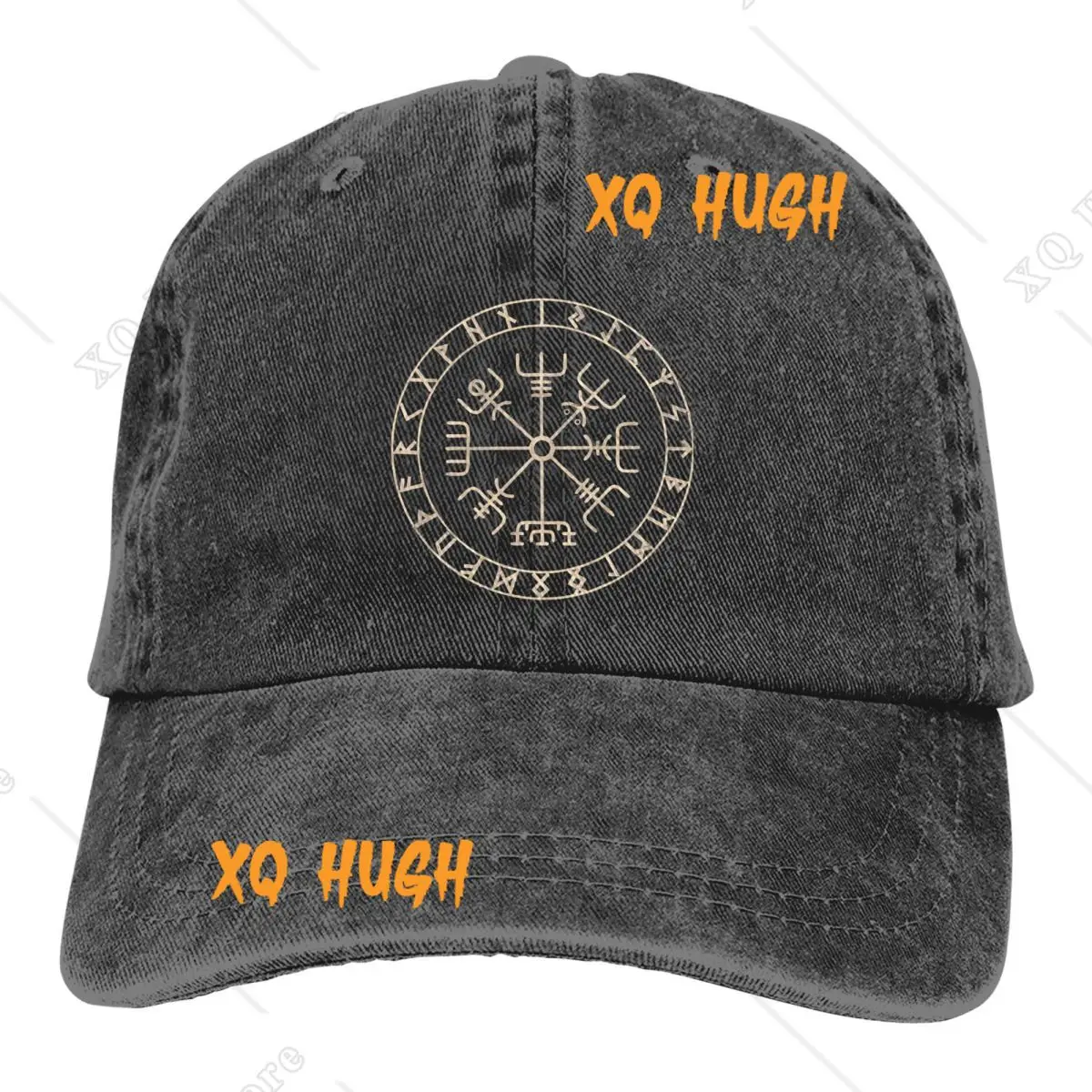 Runic Compass Vegvisir Celtic Unisex Baseball Cap Washed Cotton Cap Vintage Casual Outdoor Sports Hat