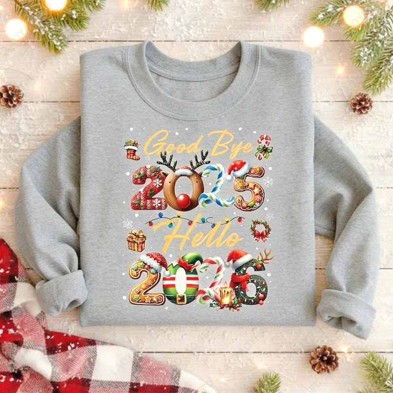 وداعا 2025 مرحبا 2026 خمر السنة الجديدة النص البلوز الرجعية عطلة أرقام الرسم احتفالي ليلة رأس السنة العد التنازلي هوديي