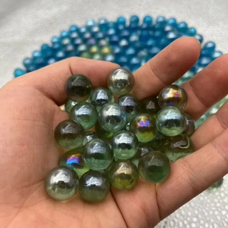 50Pcs 14mm Glass Marbles Balls Charms Clear Pinball Machine Home Decor for Fish Tank Vase Aquarium Toys for Kids Children