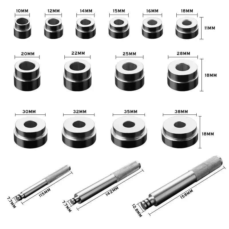 MDS 17pcs Universal Automotive Aluminum Wheel Bearing Race & Seal Bushing Driver Removal Tool Kit Set for Camry/Avalon