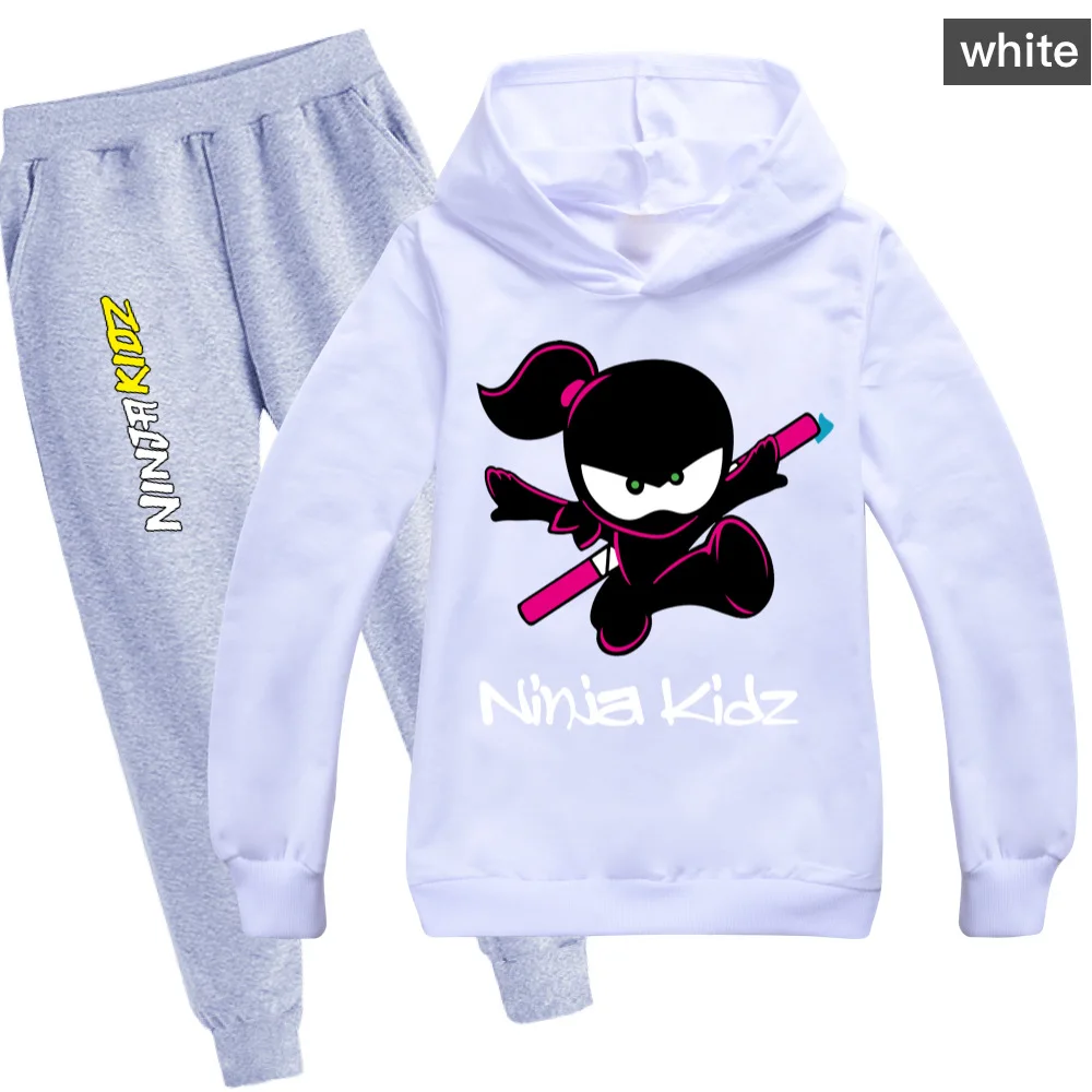 

New Spring Autumn Boys Clothing Sets Fashion Hoodies Teen Tracksuit NINJA KIDZ Hooded T-Shirt Suit Kid Clothes Girl Sweatshirt