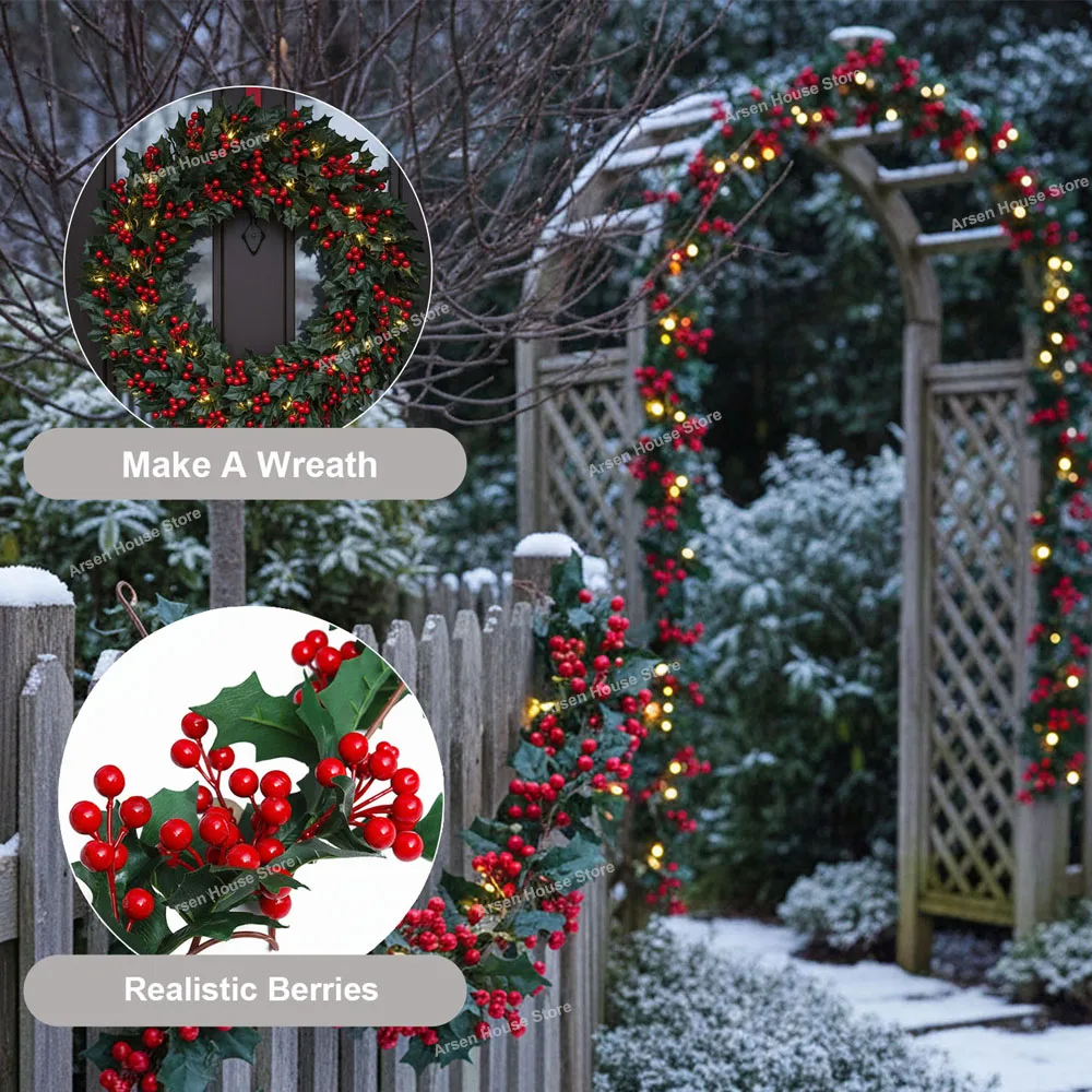 Red Berry Christmas Garland 4