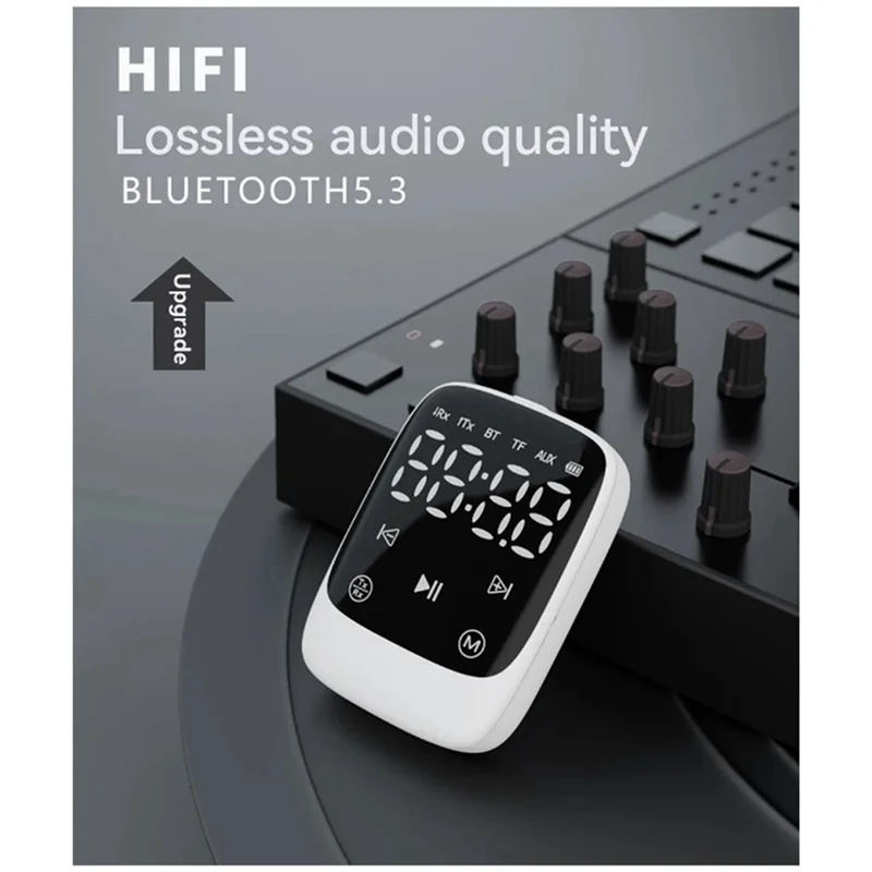 2-In-1 Bluetooth 5.3 Receiver Transmitter White ABS Desktop Computer Old Speaker Old Speaker Amplifier Converter